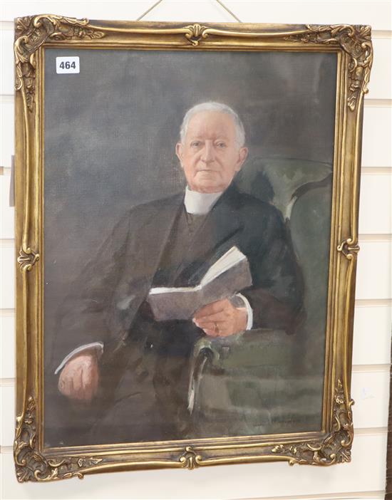 Andre Cluysenaar (1872-1939), Portrait of Reverend Joseph Jeremiah Baddeley, signed, 56 x 42cm